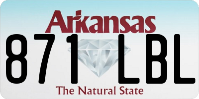 AR license plate 871LBL