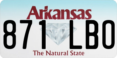 AR license plate 871LBO