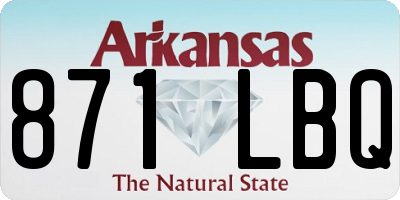 AR license plate 871LBQ