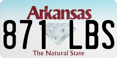 AR license plate 871LBS