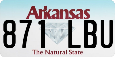 AR license plate 871LBU