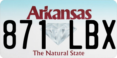 AR license plate 871LBX