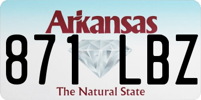 AR license plate 871LBZ