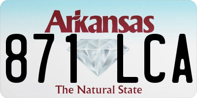 AR license plate 871LCA