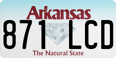 AR license plate 871LCD