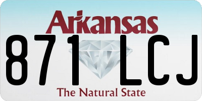 AR license plate 871LCJ