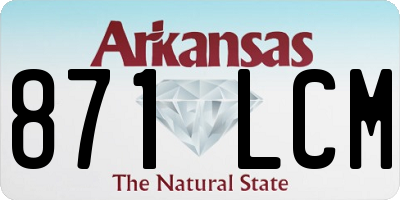 AR license plate 871LCM