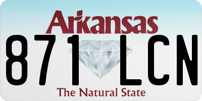 AR license plate 871LCN