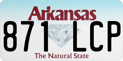 AR license plate 871LCP