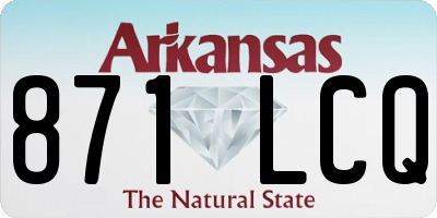 AR license plate 871LCQ