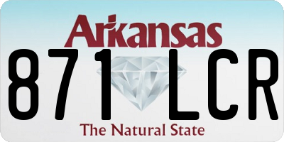 AR license plate 871LCR