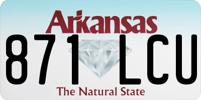 AR license plate 871LCU