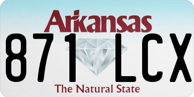 AR license plate 871LCX