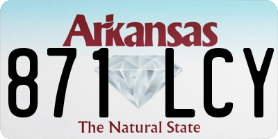 AR license plate 871LCY