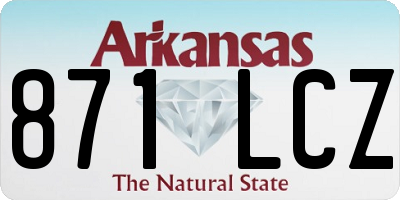 AR license plate 871LCZ