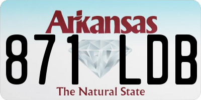AR license plate 871LDB