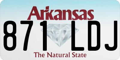 AR license plate 871LDJ