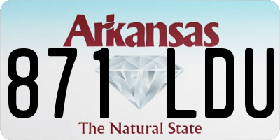 AR license plate 871LDU
