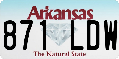 AR license plate 871LDW