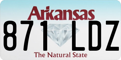AR license plate 871LDZ