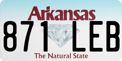 AR license plate 871LEB