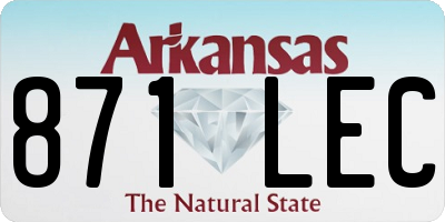 AR license plate 871LEC
