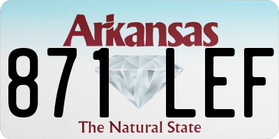 AR license plate 871LEF