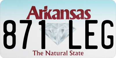 AR license plate 871LEG