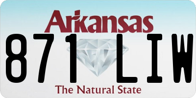 AR license plate 871LIW