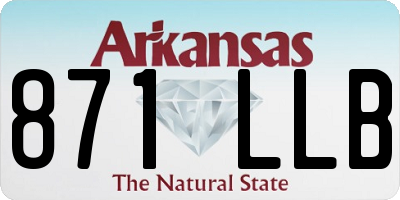 AR license plate 871LLB