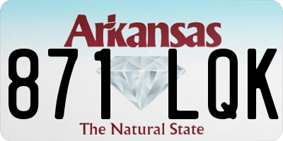 AR license plate 871LQK