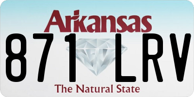 AR license plate 871LRV