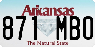 AR license plate 871MBO