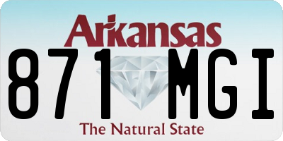 AR license plate 871MGI