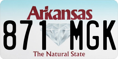 AR license plate 871MGK