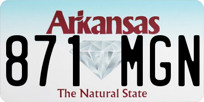 AR license plate 871MGN