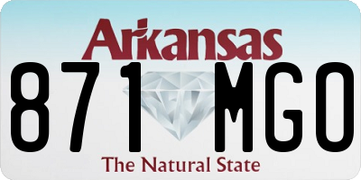 AR license plate 871MGO