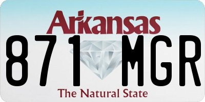 AR license plate 871MGR