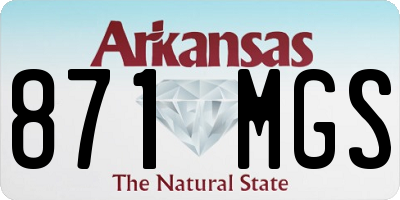 AR license plate 871MGS