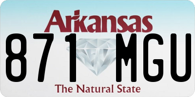 AR license plate 871MGU