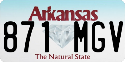 AR license plate 871MGV
