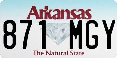 AR license plate 871MGY