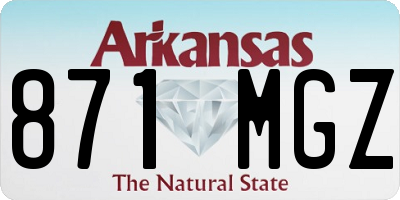 AR license plate 871MGZ