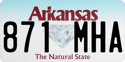 AR license plate 871MHA