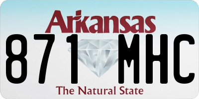 AR license plate 871MHC