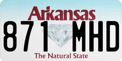 AR license plate 871MHD
