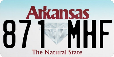 AR license plate 871MHF