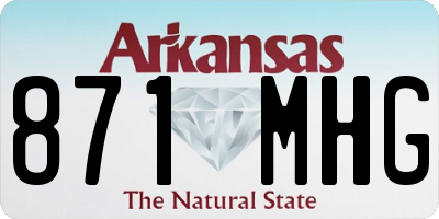 AR license plate 871MHG