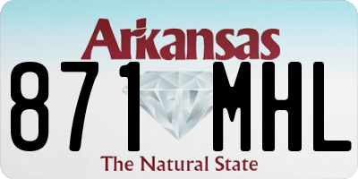 AR license plate 871MHL