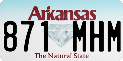 AR license plate 871MHM